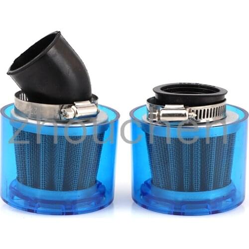 Blue 32/35/38/42mm straight/elbow neck guard motorcycle motorcycle air filter 50cc-125cc ATV pit soil bicycle splash water