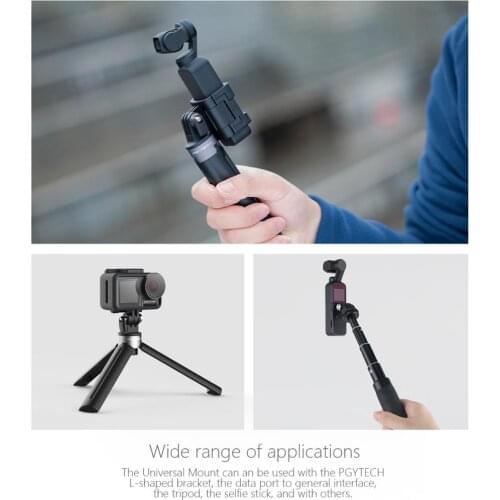 PGYTECH OSMO Action Camera Universal Mount Kit Action Camera L Bracket+/Universal Mount to 1/4 /Data Port to Universal Mount