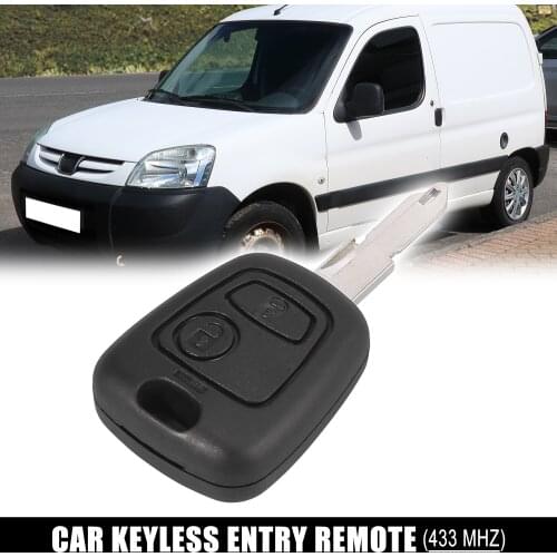 Uxcell Replacement Keyless Entry Remote Car Key Fob 433MHz for Peugeot 206 2001-2021 for Peugeot 206 CC 2002-2021