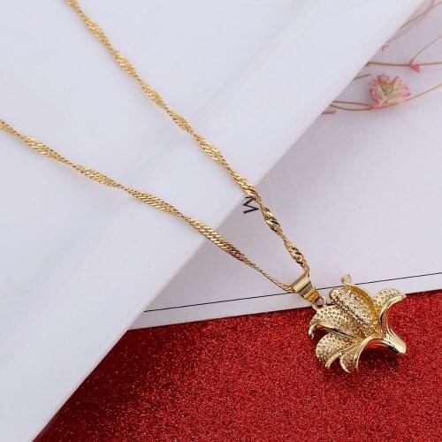 Gold Color Corn Pendant Necklace With 19.6inch Chain Men Women Fashion Jewelry Gift