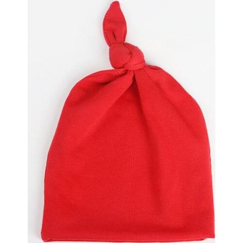 1pcs Boy Girl Knot Cap Spring Summer Newborn Cotton Hat Baby Photo Props Baby Bonnet Infant Photography Props Accessories