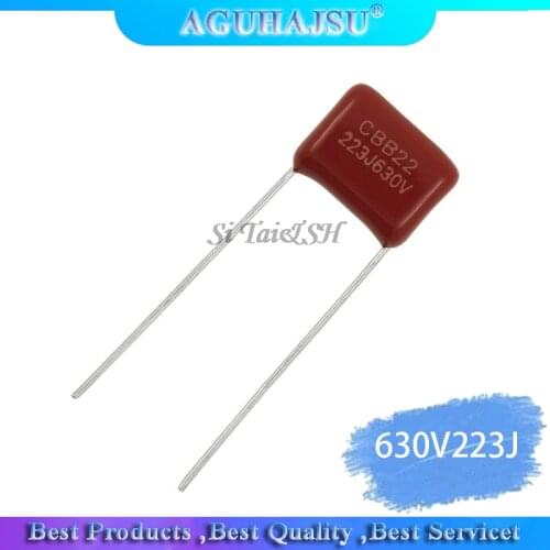 10PCS 630V223J 22NF Pitch 10MM 223 630V 0.022uF CBB Polypropylene film capacitor