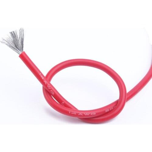 4meter Red+4meter Black 14# 14 AWG 14AWG Heatproof Soft Silicone Silica Gel Wire Connect Cable For RC Model Battery Part