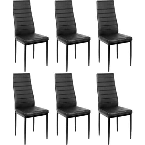 6Pcs/Set Dining Chairs Armless Dining/Living Room Kitchen Chairs High Back Dining Chairs Modern Minimalist Home Furniture HWC