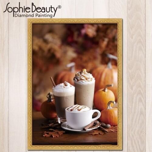 2018 Direct Selling Resin New 5d Diy Diamond Painting "coffee & Rose" Embroidery Full Cross Stitch Rhinestone Mosaic Decor Gift