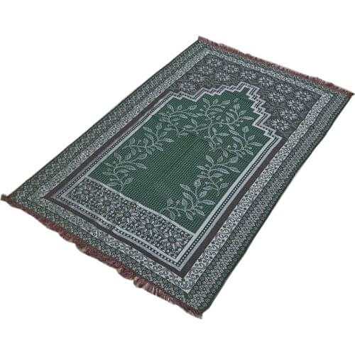 Free Shipping Muslim Prayer Rug Chenille Fabric Islamic Ramadan Gift for Women Men Kids Meditation Mat, Shiny Patterned