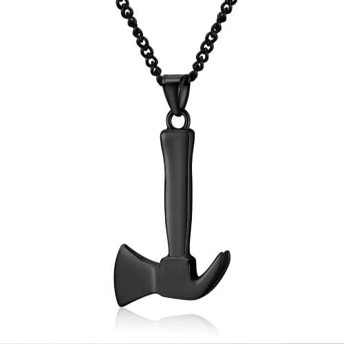 FATE LOVE Brand Personalized Men statement Necklaces Axe Pendants for Boy Fashion Jewelry 316 Stainless Steel Chain