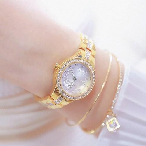 Bs Woman Watches 2020 Famous Brand Elegant Female Wrist Watches Silver Gold Small Dial Ladies Watches Rhinestone Reloj Mujer