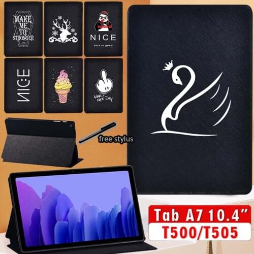 Tablet Case for Samsung Galaxy Tab A7 10.4 Inch T500 T505 T507 2020 Adjustable Folding Stand Protective Cover