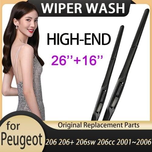 For Peugeot 206 206+ 206sw 206cc 2001~2006 2002 2003 2004 2005 Windscreen Windshield Wipers Car Wiper Blade Car Accessories
