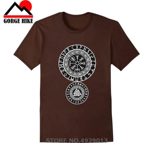 Symbols T Shirts Men Wotan Mit Uns Viking North Style Male Tshirt Short Sleeve Tee O Neck Team Clothes Vintage Printed XXXL Male