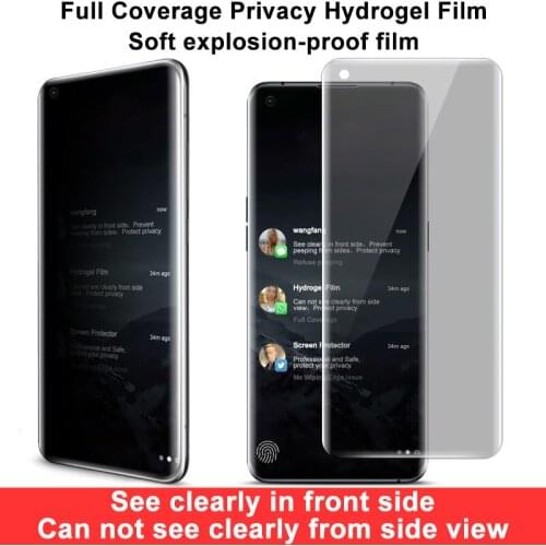 IMAK Privacy Protecty Smooth Hydrogel Film for OPPO Find X3 Screen Protector for OPPO Find X3 Pro Anti Glare
