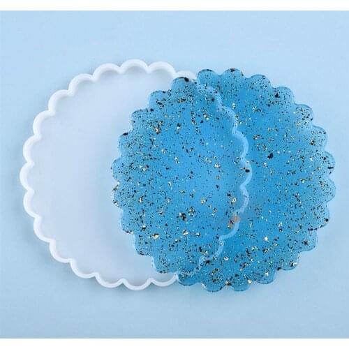 Round Resin Mold Silicone Mold Casting Molds DIY Epoxy UV Pressed Flower Tray Home Decoration Coaster Mould