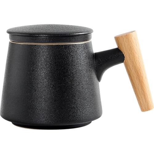 Mug with Lid Filter Large Capacity Office Tea Cup Creative Personality Household Ceramic Gifts