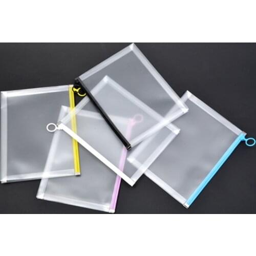 Multifunctional Transparent A4 A5 File Folder Document Bag Organizer Filing Products Waterproof School Office Supply Stationery