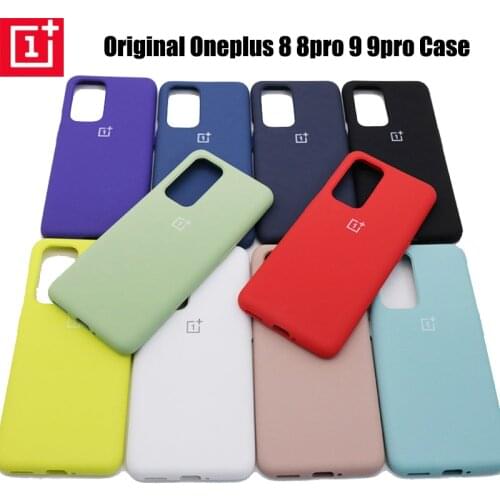 Original OnePlus 8 8 Pro Case Liquid Silicon Back Cover One Plus 9 9pro Soft Case Shockproof Full Protectiver Case