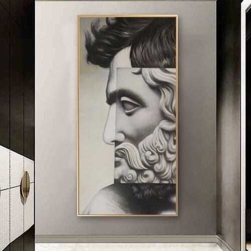 Portrait of David Canvas Paintings on the Wall Art Posters And Prints Nordic Art of David Sculpture Art Pictures For Living Room