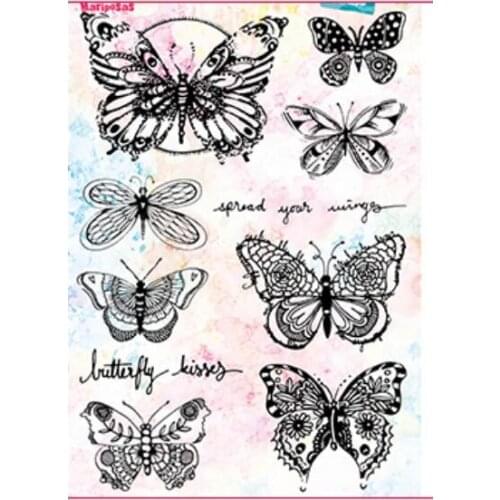 Butterfly Transparent Clear Silicone Stamp/Seal for DIY scrapbooking/photo album Decorative clear stamp sheets A2259