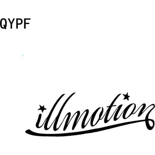 QYPF 15cm*5.1cm ILLMOTION Funny Vinyl Car-styling Car Sticker Decals Black/Silver Accessories C15-0105