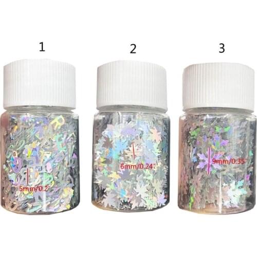 Multicolor Nail Glitter Maple Leaf/Snowflake Shape 3D Sequins Nail Art Tips Charms for Nail Art/craft/makeup