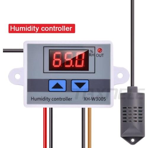 Digital Humidity Controller XH-W3005 12V 24V 220V Humidistat Hygrometer Humidity Control Switch regulator + Humidity sensor
