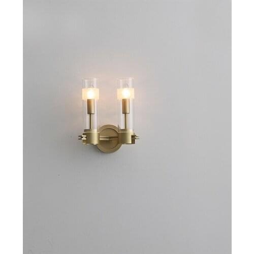 Nordic postmodern design sconces light Simple strip glass modern wall lamp Ins wind blue white gray glass wall lights for home