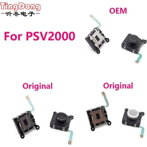 TingDong White Black Original OEM Black Left Right Analog Joystick Control Pad Stick for Sony PS Vita PSV 2000