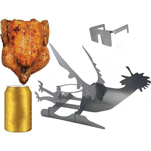 Outdoor Barbecue Personality Motorcycle Beer Grilled Chicken Picnic Fun Art Barbecue Rack Stainless Steel Rack Grilling Basket