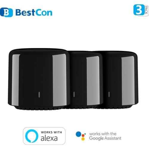 1/2/3-Pack New Broadlink RM4C mini BestCon brand RM4 Universal Remote Control IR Transmitter works with Alexa and Google Home