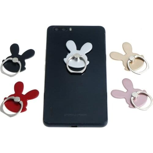 Universal Rabbit Design Mobile Phone Holder 360 Degree Metal Finger Ring Holder Smartphone Stand Holder for IPhone Xiaomi Huawei