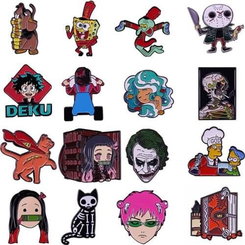 Cute Anime Movies Games Hard Enamel Pins Collect Funny Joker Metal Cartoon Brooch Backpack Collar Lapel BadgesFashion Jewelry