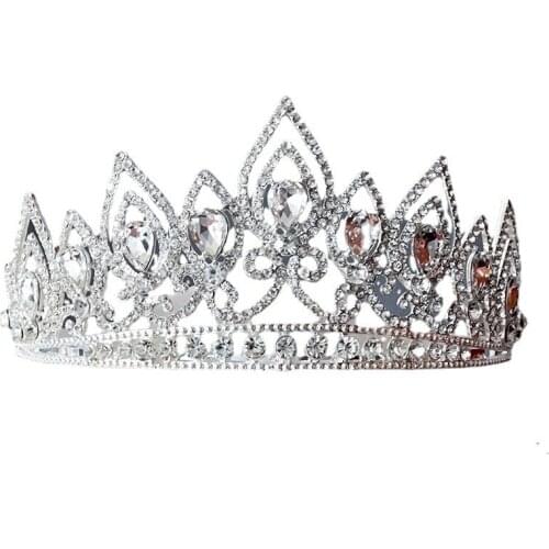 WomenEuropean Style Luxury Baroque Crown Headdress Super Immortal Beautiful Headpiece Wedding Crown Hair Accessories For Prom