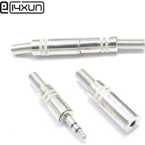 1pair 3.5mm Stereo Audio Dual Channel Stereo Plug Socket 3.5 Male Female Plugs Jack for Phone Headset Welding Type