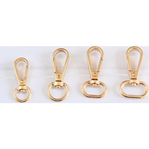 10PCS Bags Strap Metal Buckles Lobster Swivel Carabiner Snap Hook Key Chain Zinc Alloy Die-Casting Plate Buckle DIY Accessories