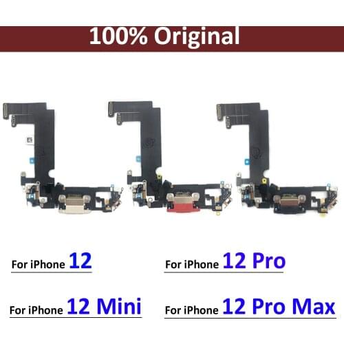 100% Original New USB Charge Port Jack Dock Connector Charging Board Flex Cable For Iphone 12 Pro Max 12 mini