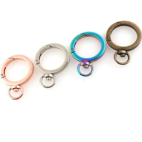 25mm Metal Spring Ring Gate O Ring Push Snap Hooks Clasp Webbing Hook Bag Clasp Spring Buckle for handbag webbing accessories