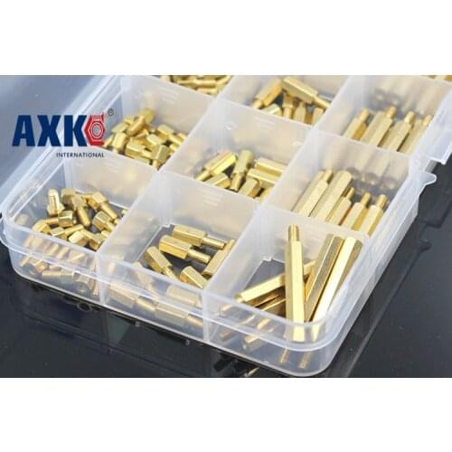 300pcs M2 Male X Female Long Screw Bolt Brass Standoff Spacer Assortment Set