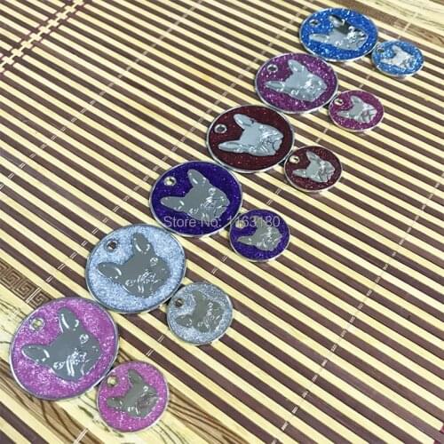 500 pcs/lot Personalized Customized Dog Tag Engraved Pet Dog Collar Accessories Cat Puppy ID Name Tags Pendant Anti-lost