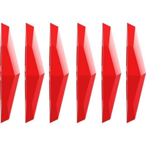 6pcs Red Car Door Edge Corner Protection Rubber Strip Anti-Rub