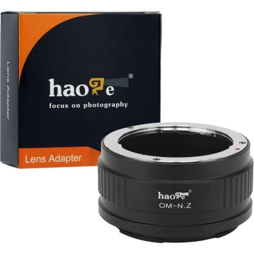 Haoge Manual Lens Mount Adapter for Olympus OM Lens to Nikon Z Mount Camera Such as Z6 Z7