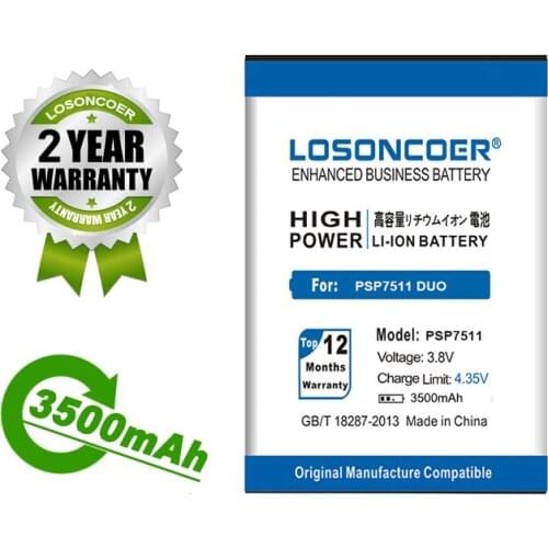LOSONCOER Battery 3500mAh PSP7511 For Prestigio Muze B7 PSP7511DUO PSP7511 PSP 7511 DUO Battery