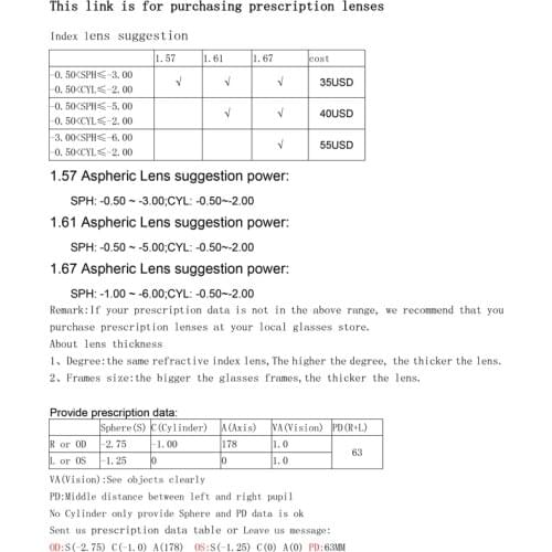 Aspheric High definition Prescription Glasses Lens CR-39 Resin 1.56 1.61 1.671.74 Optical Myopia Lens Hyperopia Anti Glare Ray