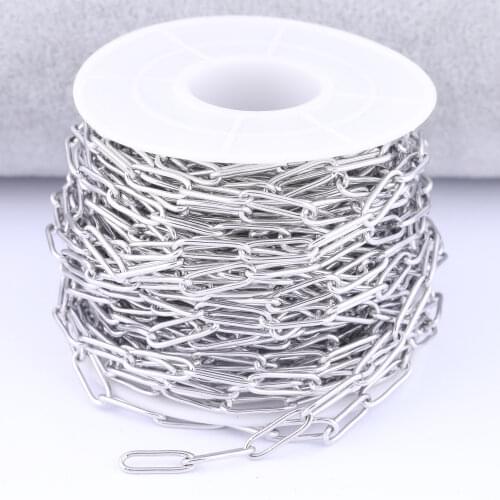 10 meters/roll stainless steel curb chain for jewelry making diy bracelet necklace accessories