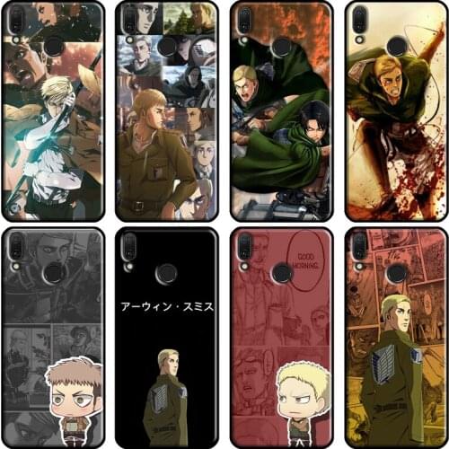 Smith Erwin Attack on Titan Case For Huawei Y3 II Y5 Y7 2017 Y6 Prime 2018 Y9 2019 Y7A Y5P Y6P 2020 Nova 5T 2i Case