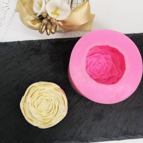Flower Bud Silicone Mold Rose Flower Chocolate Mousse Baking Tool Aromatherapy Plaster Candle Mould