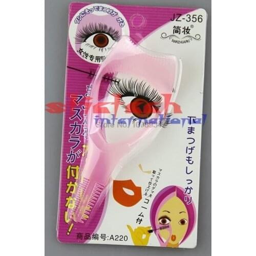 By dhl or ems 1000pcs high quality Makeup 3 in 1 Mascara Eyelash Curler Lash Comb Guide Cosmetic Make Up Eye Lash for woman