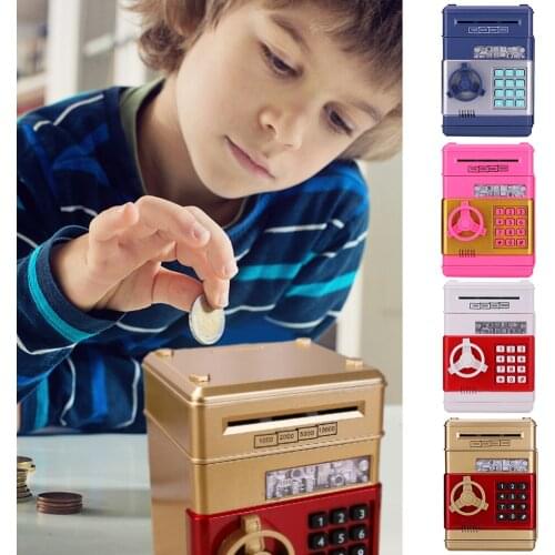 Electronic Piggy Bank ATM Password Money Box Cash Coins Saving Box ATM Bank Automatic Deposit Safe Box Kids Gift Dropshipping