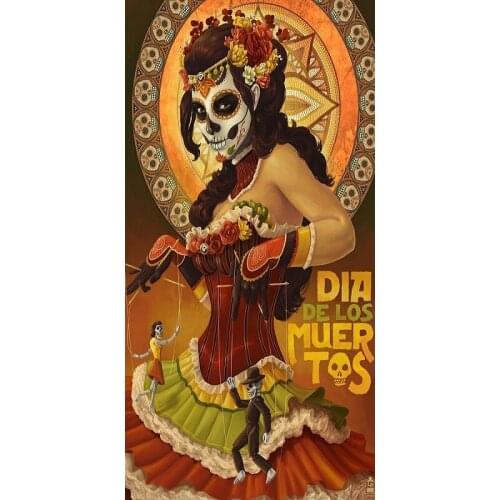 Hot Towels Sugar Skull Bride Printing Microfiber Beach Towel serviette de plage toalha Travel Drying Shower Bath Towels Charms