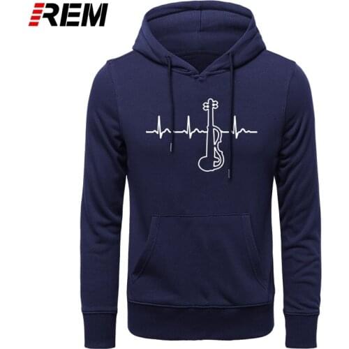 REM Hoodies Electric Violin Heartbeat Special Instrument Gift Cotton long Sleeve O-Neck Tops Cool Funny Hoodies, Sweatshirts