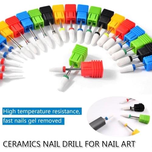 Ceramics nail drill for nail art fast nails gel removed Pedicure Electric Nail Files Milling Cutter For Manicure